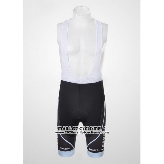 2011 Maillot Ciclismo Trek Leqpard Champion France Noir et Blanc Manches Courtes et Cuissard